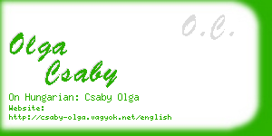 olga csaby business card